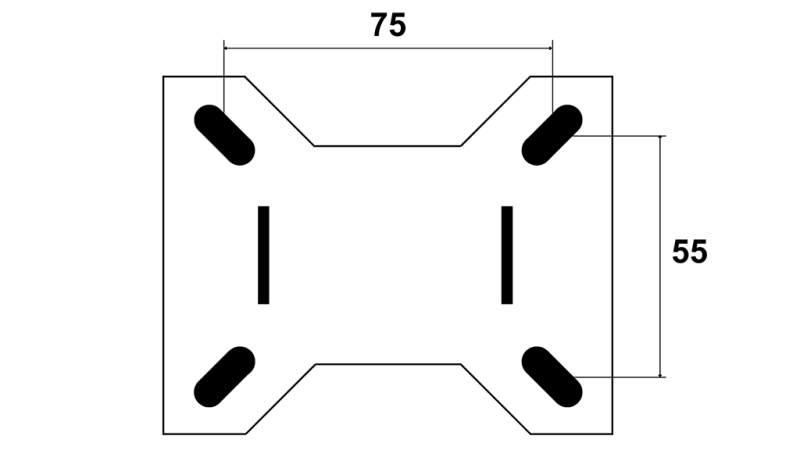 WHEEL 100mm WITH FIXED BASE