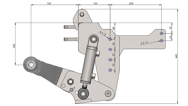 UNIVERSALE FRONTHYDRAULIK CAT. 1 - PROFI STANDARD FÜR TRAKTOR 800 KG (RAL NACH IHRER WAHL)