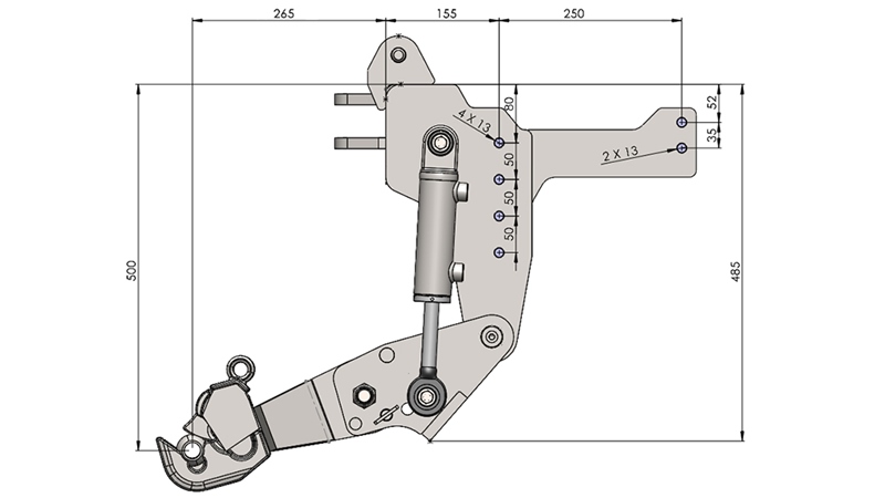 KIT IDRAULICO FRONTALE UNIVERSALE CAT. 1 - PROFI AUTOMATIC PER TRACTOR 800 KG