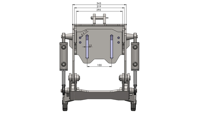 UNIVERSALE FRONTHYDRAULIK CAT. 1 - PROFI STANDARD FÜR TRAKTOR 800 KG (RAL NACH IHRER WAHL)