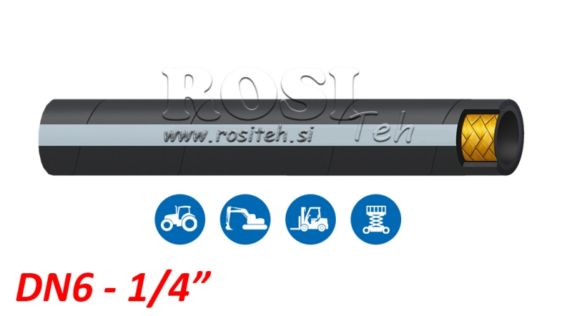 MANGUEIRA HIDRÁULICA DN6 1SN (1/4) 255BAR