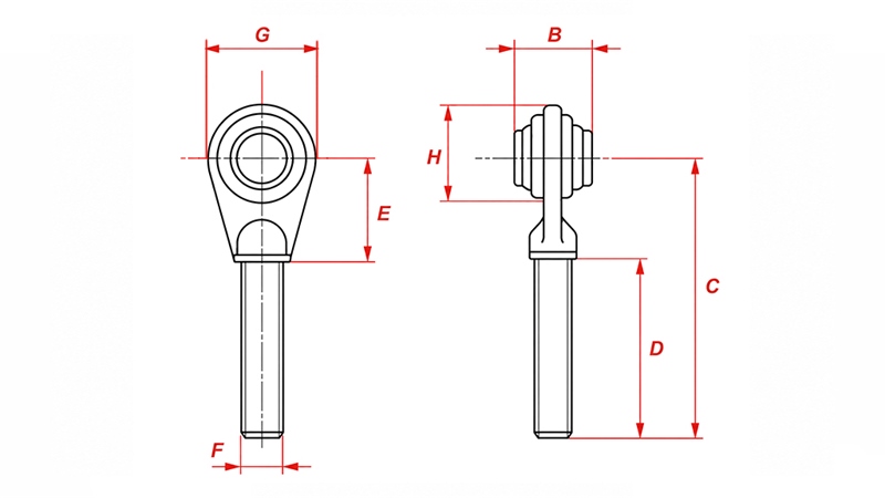 GEWINDESPINDEL MIT GELENKKUGEL KAT.1 FÜR OBERLENKER M30X3 LINKSGEWINDE