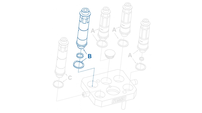 GIUNTO RAPIDO MASCHIO PER MULTI-FASTER 9/16 3PLK 3PLV B PARTE MOBILE