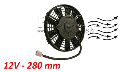 VENTILATORE ASSIALE 280mm TIRANDO 12V