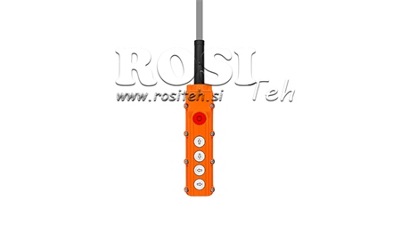 INTERRUTTORE REMOTO SET 4 PULSANTI + ARRESTO DI EMERGENZA IN SCATOLA CON CAVO