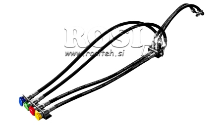 MANUEL DISTRIBUTIONSVENTIL MED SLANGER TIL TRAKTOR TIPPER UDGANG DF-6/2 60LIT/MIN