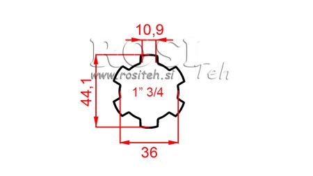 ADATTATORE CARDANICO 1-3/4 STANDARD (120 mm)