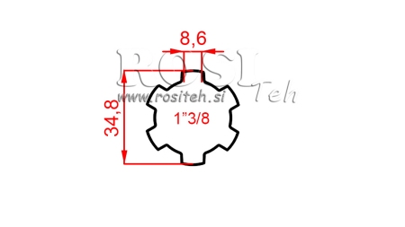 KARDANADAPTER HYLSE 1-3/8 (150 mm)