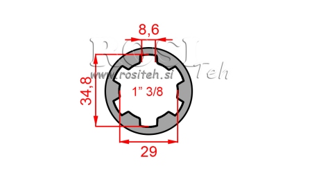 KARDANSKI ADAPTER ČAHURA 1-3/8 (200 mm)