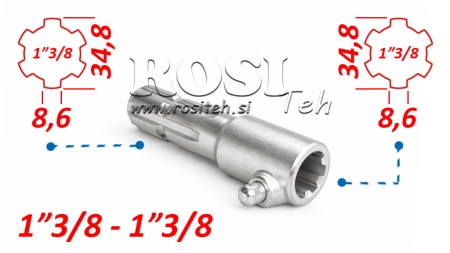 KARDANSKI ADAPTER S KLINOM OD 1-3/8 NA 1-3/8 (150 mm)