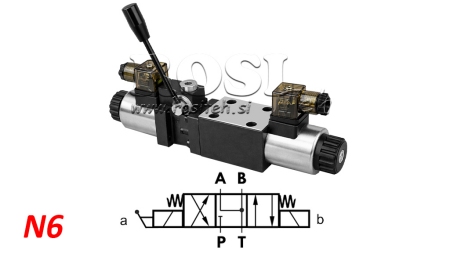 HIDRAVLIČNI ROČNI IN ELEKTRO MAGNETNI VENTIL CETOP 12/24/230V N6