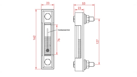 STOR TEMPERATURMÅLESKALA M12 - 127MM
