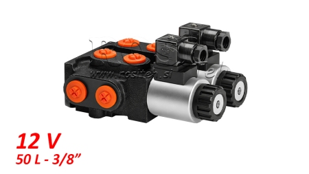 8 ÍRÁNYU SZELEP 3/8 12V - 50lit