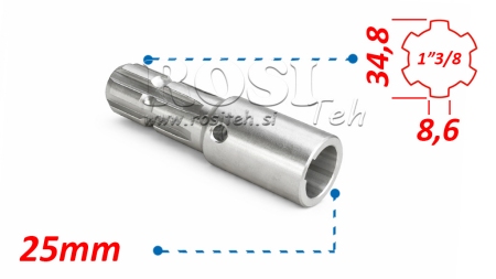 KARDANSKI ADAPTER 1-3/8 - RUPA fi 25 mm (145 mm)