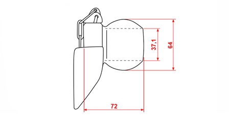 ROTULA BRACCIO INFERIORE CON CONO GUIDA CAT.3 -37,1mm