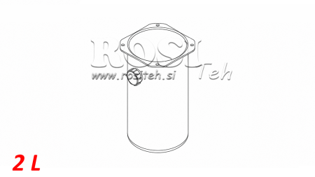 SERBATOIO IN METALLO ROLL PP 2 LITRO