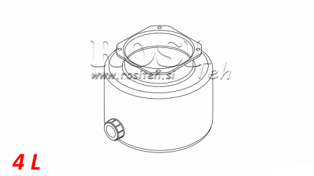 METALLTANK RULL PP 4 LITER HORIZONTAL-VERTIKAL