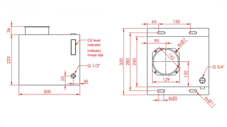 METAL RESERVOIR BOX PP 15 LITRE HORIZONTAL-VERTICAL
