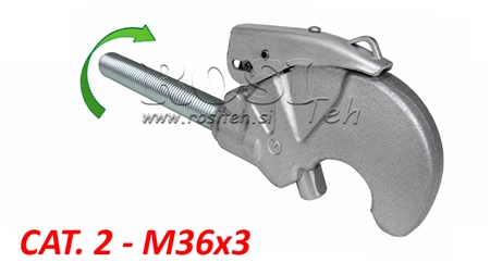 GANCIO AUTOMATICO FILETTATO CAT.2 PER BRACCIO M36X3
