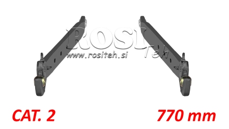 TRAKTORSKE NOSILNE ROKE TRI-TOČKOVNE HIDRAVLIKE CAT.2 70x20 mm - 770mm DO 75KM