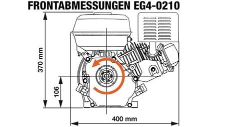gasoline engine EG4-200cc-5.10kW-3,600 RPM-H-KW20x53-manual start
