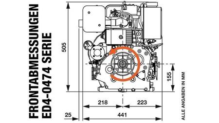 κινητήρας ντίζελ 474cc-8.0kW-3,600 RPM-E-KW25x88-ηλεκτρική εκκίνηση
