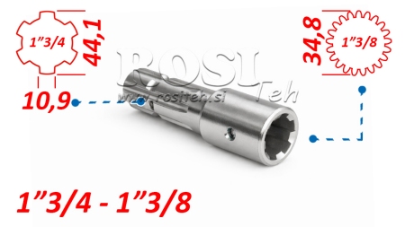 KARDÁN ADAPTER 1-3/8 (21 BORDÁS)-RŐL 1-3/4-RE (150 mm)