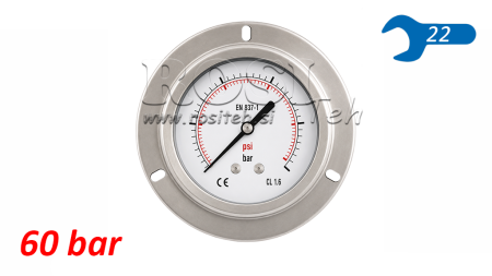 MANOMETRS DN100 AIZ 0 - 60 BAR - 1/2