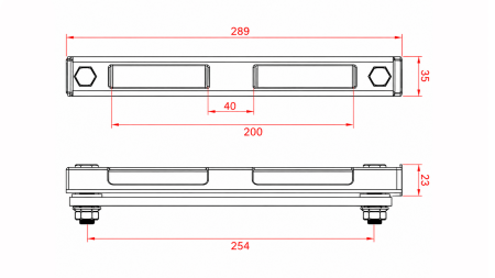 ÉCHELLE DE MESURE DE TEMPÉRATURE ÉTENDUE M12 - 254MM