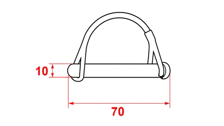 KOMPLET VAROVALNIH SPON POLKROŽNA fi 10/70 mm (5kom)
