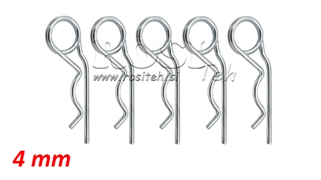 CONFEZIONE DA 5 COPPIGLIE A MOLLA DOPPIO GIRO fi 4 mm