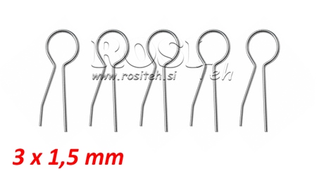 CONFEZIONE DA 5 COPPIGLIE A FORCELLA 3x1,5 mm