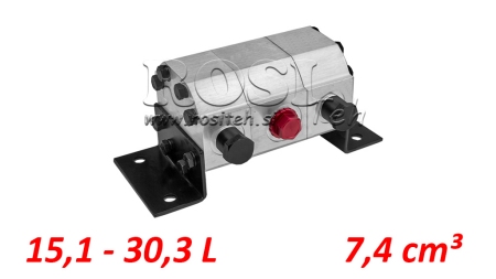 IDRAULICO INGRANAGGI DIVISORE DI FLUSSO  2/1 (15,1- 30,3lit - max.240bar) 7,4cc/SEG