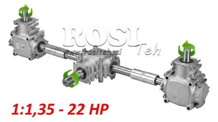 ZESTAW PRZEKŁADNI 1:1.35 (22HP-16KW) DO ROZPRYSKIWACZA L:770