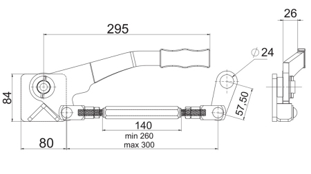 MANIGLIA DI CHIUSURA LATO DESTRO