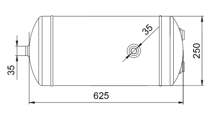 LÉGFÉK TARTÁLY 30 LIT 625X250 ECO