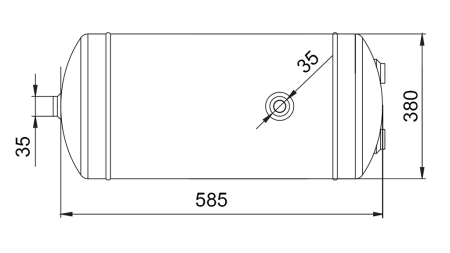 LÉGFÉK TARTÁLY 60 LIT 585X380 ECO