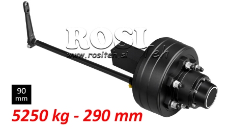 PUSIAŠIS SU STABDŽIAIS - 5250 kg (6 VARŽTAI) - 290 mm