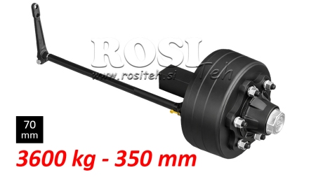 SEMIALBERO CON FRENI - 3600 kg (6 VITI) - 350 mm