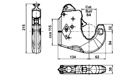 AUTOMATIC HOOK FOR TRACTOR KAT.3 WALTERSCHEID
