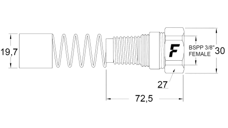 CONECTOR RÁPIDO FEMEA PARA MULTI-FASTER 3/8 PARTE FIXA