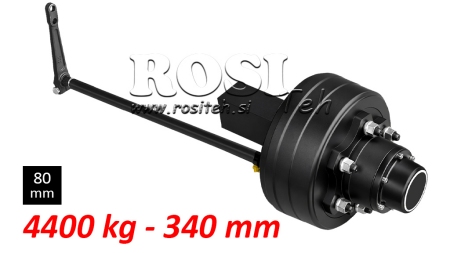 SEMIALBERO CON FRENI - 4400 kg (6 VITI) - 340 mm