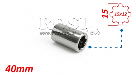 ADATTATORE CARDANICO BOCCOLA 15x12 (8 SCANALATURE) (40 mm)