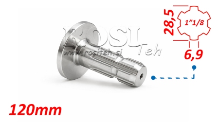 ADATTATORE CARDANICO CON FLANGIA 1-1/8 (120 mm)