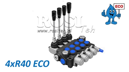 VALVOLA IDRAULICA MANUALE – DISTRIBUTORE A 4 SEZIONI 4xR40 ECO