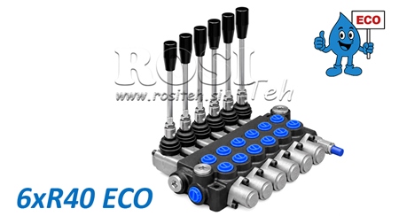 VALVOLA IDRAULICA MANUALE – DISTRIBUTORE A 6 SEZIONI 6xR40 ECO