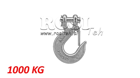 GANCIO CON LINGUETTA DI SICUREZZA - 1000 KG