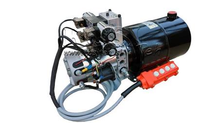 MINI HYDRAULIC AGGREGATE 12V DC - 1.6kW = 2.1cc - 8 lit - 2x bidirectional assembly (metal)
