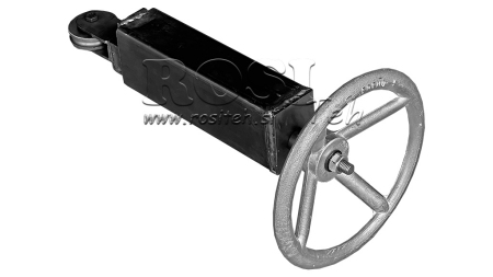 CABLE TENSIONER WITH WHEEL FOR TRAILER HAND BRAKE WITH PULLEY