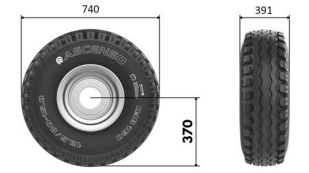 15.0/55-17 PNEUMATIC AW909 14PL MED FÆLG 13,00X17